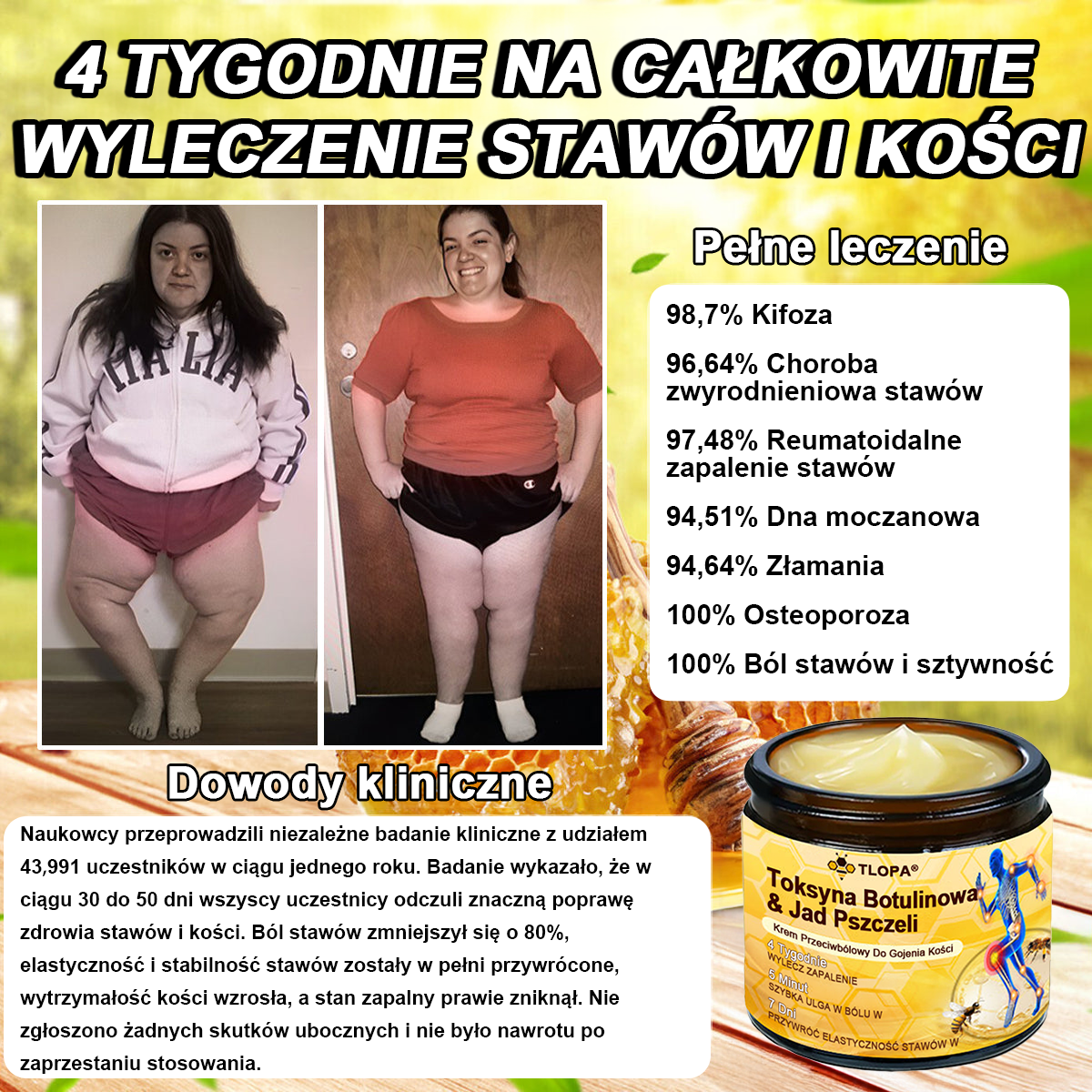 PL🐝TLOPA® Toksyna botulinowa i jad pszczeli Krem przeciwbólowy do gojenia kości🐝