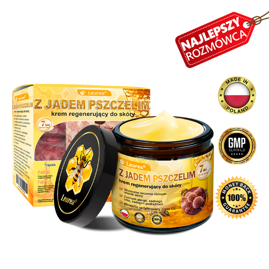 Leurea® Krem z Jadem Pszczelim 🔥 Regeneracja skóry, redukcja zmarszczek i promienny wygląd – 50 ml