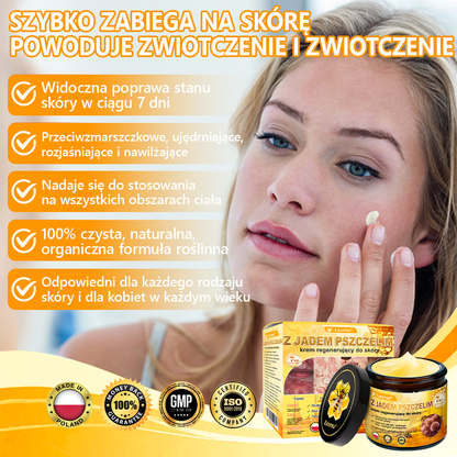 ⚡⚡Leurea® Krem z Jadem Pszczelim 🔥 Regeneracja skóry, redukcja zmarszczek i promienny wygląd – 50 ml