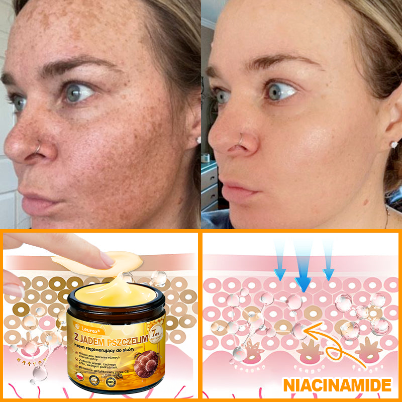 ⚡⚡Leurea® Krem z Jadem Pszczelim 🔥 Regeneracja skóry, redukcja zmarszczek i promienny wygląd – 50 ml