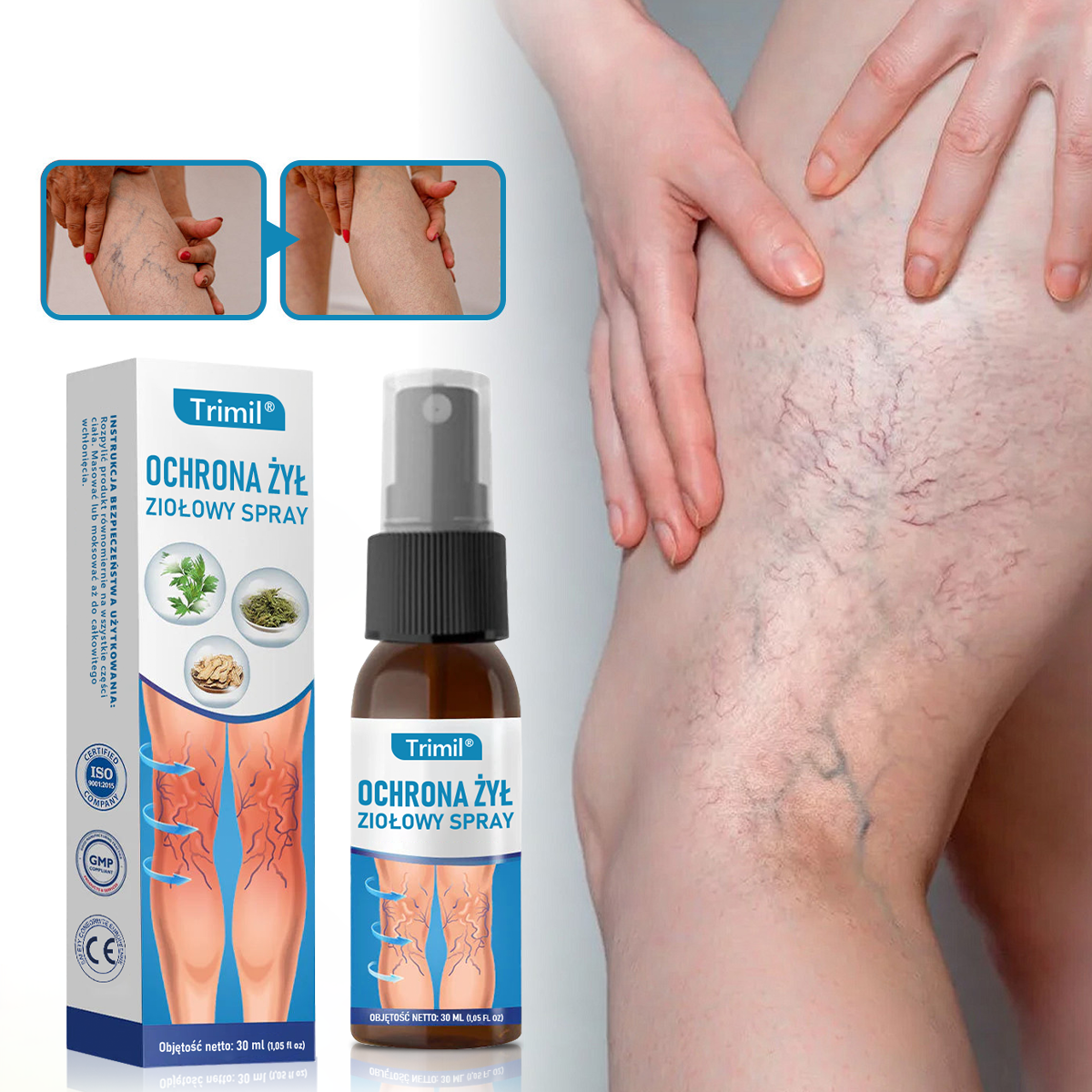 🔥Trimil® Ziołowy Spray na Ochronę Żył – Klinicznie udowodniono, że eliminuje żylaki w zaledwie 7 dni!
