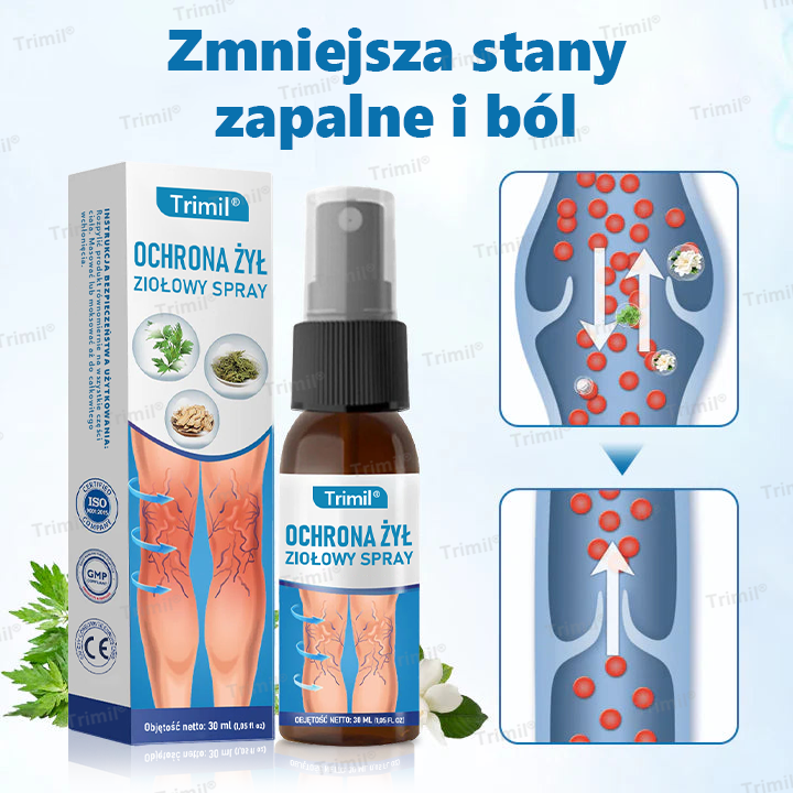 Trimil® Ziołowy Spray na Ochronę Żył -🎯 Klinicznie udowodniono, że eliminuje żylaki w zaledwie 7 dni!