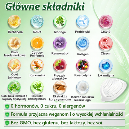 🔥🔥Polska oficjalny sklep | Kkio® Moringa·Berberyna × NAD+ 10 w 1 nano mikroigłowy plaster – codzienne stosowanie, widoczne efekty w ciągu 7 dni ✅ na wagę ciała, skórę, cukrzycę i zdrowie stawów 🗽