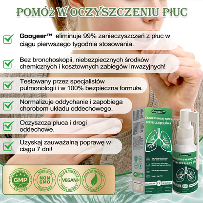 Gooyeer™ Zaawansowany spray do oczyszczania płuc✨ – zdrowe płuca, wsparcie odporności, detoksykacja i łatwiejsze oddychanie – Certyfikat CE